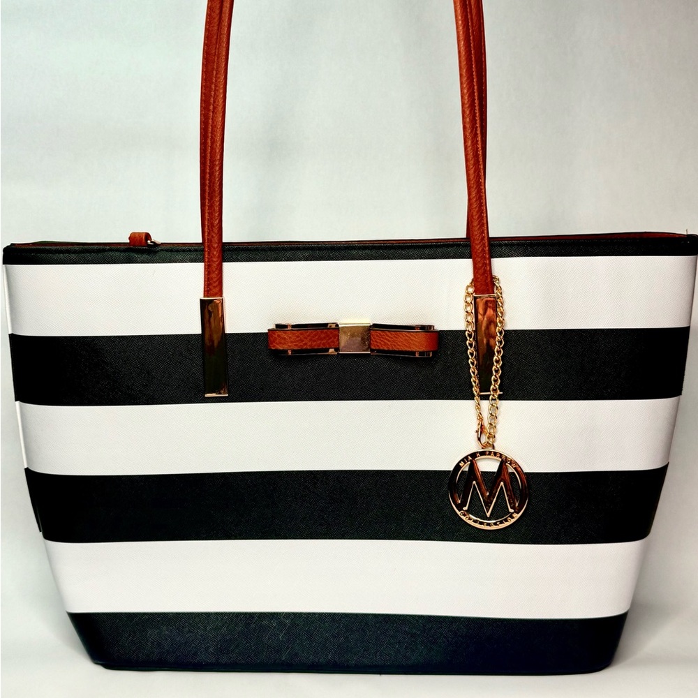 Mia Brand Black & White Tote Bag
